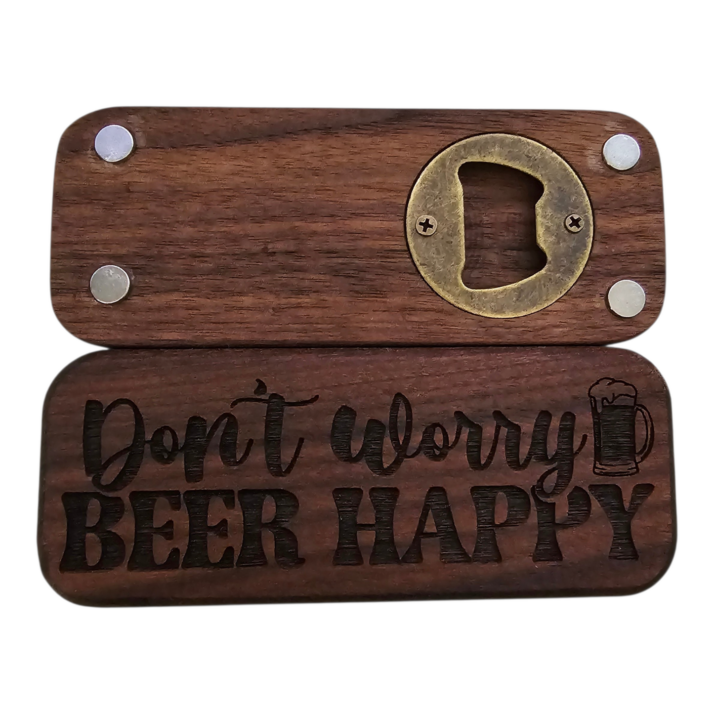 Bottle Opener Magnet - Beer Happy