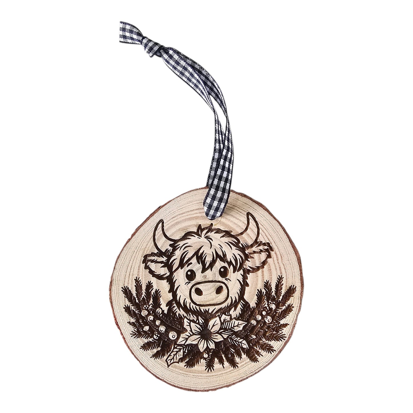Highland Cow Wreath Ornament