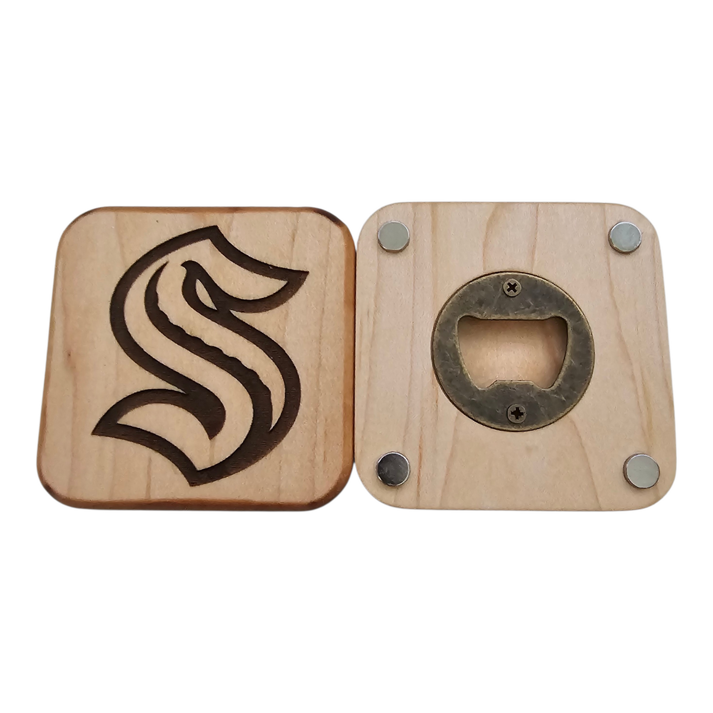 Bottle Opener Magnet - Seattle Kraken