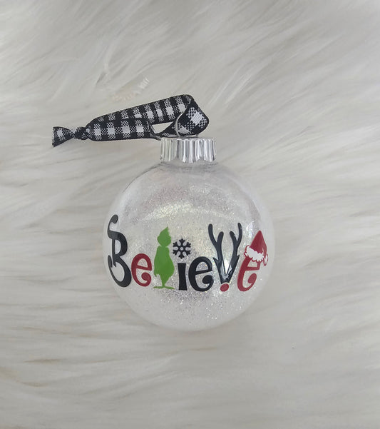 Inspired Grinch Believe Ornament