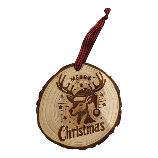 Merry Christmas Deer Ornament