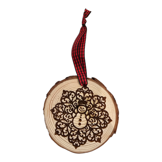 Snowflake Snowman Ornament
