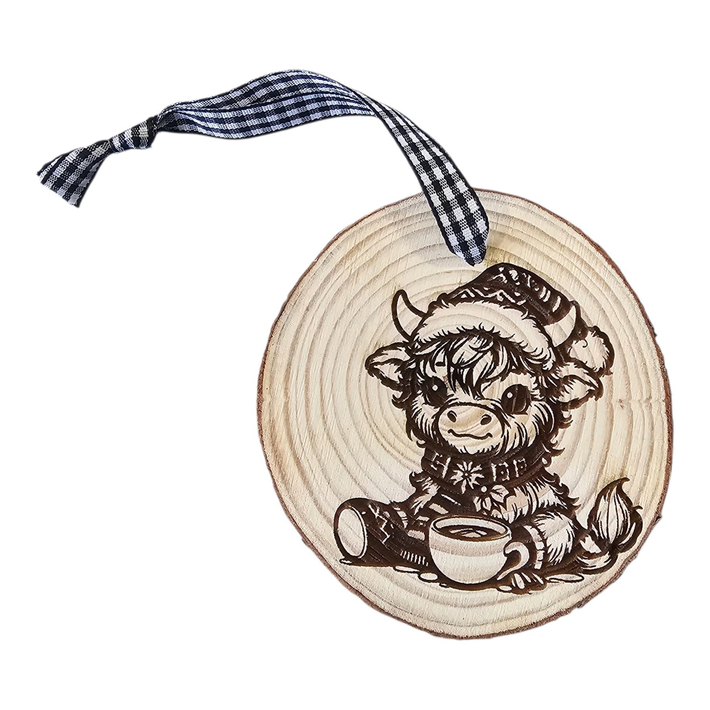 Coffee Highland Cow Ornament