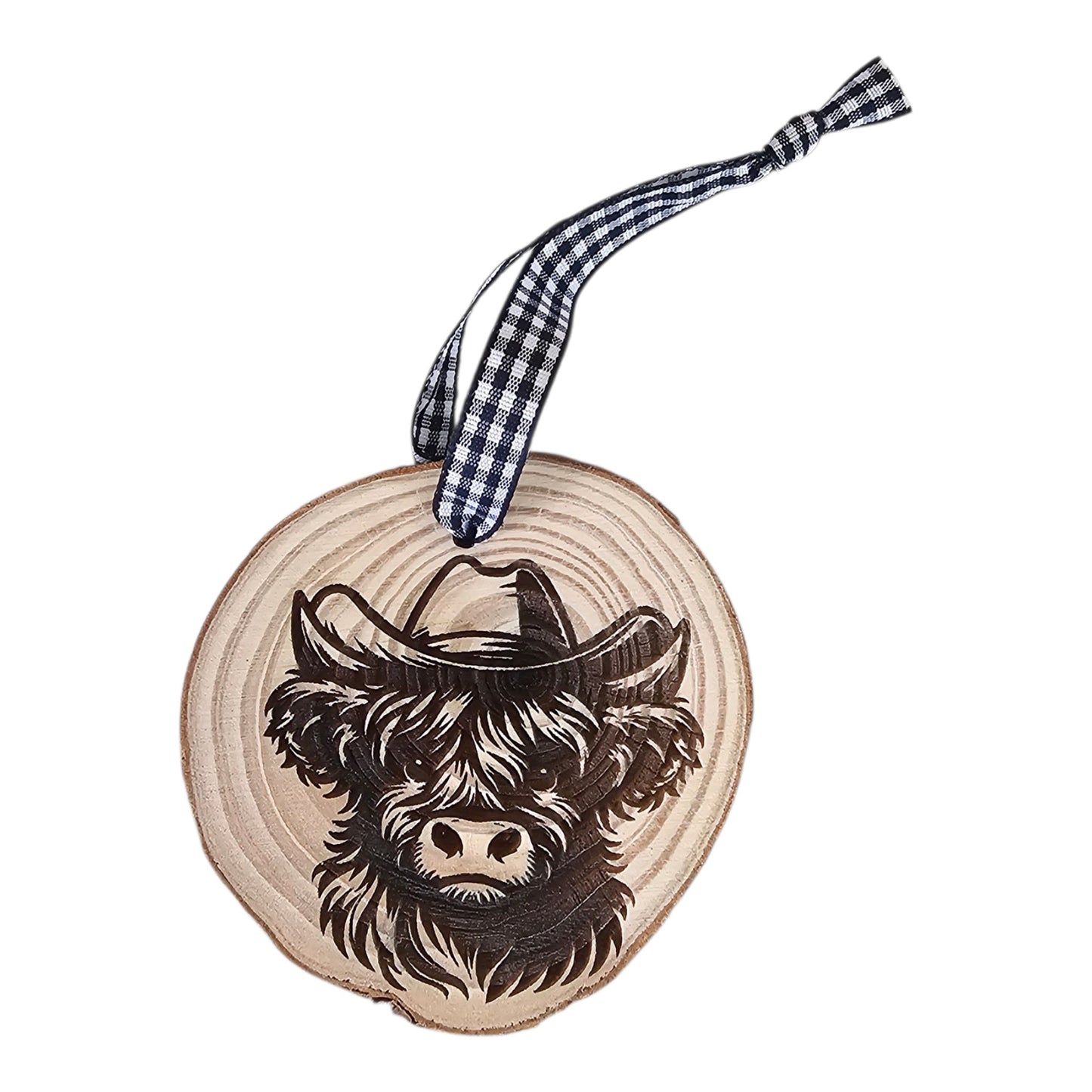 Cowboy Highland Cow Ornament